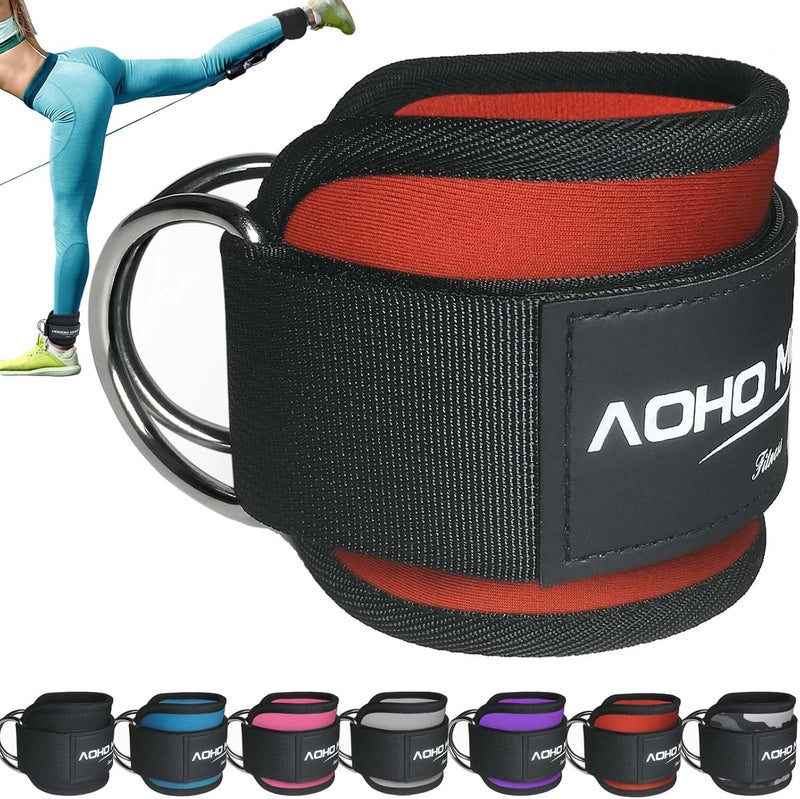 AOHO MOOON Ankle Strap for Cable Machine Attachments, Gym Accessories for Women and Men, Neoprene Ankle Cuffs for glute Kickback, Leg Workouts ande Booty Hip Abductors Exercise - Image 1